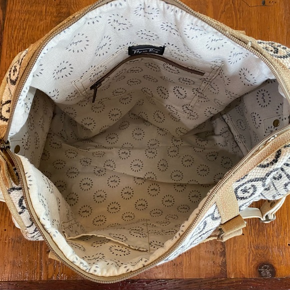 Myra Bag Cowhide Canvas Duffle - Picture 12 of 13